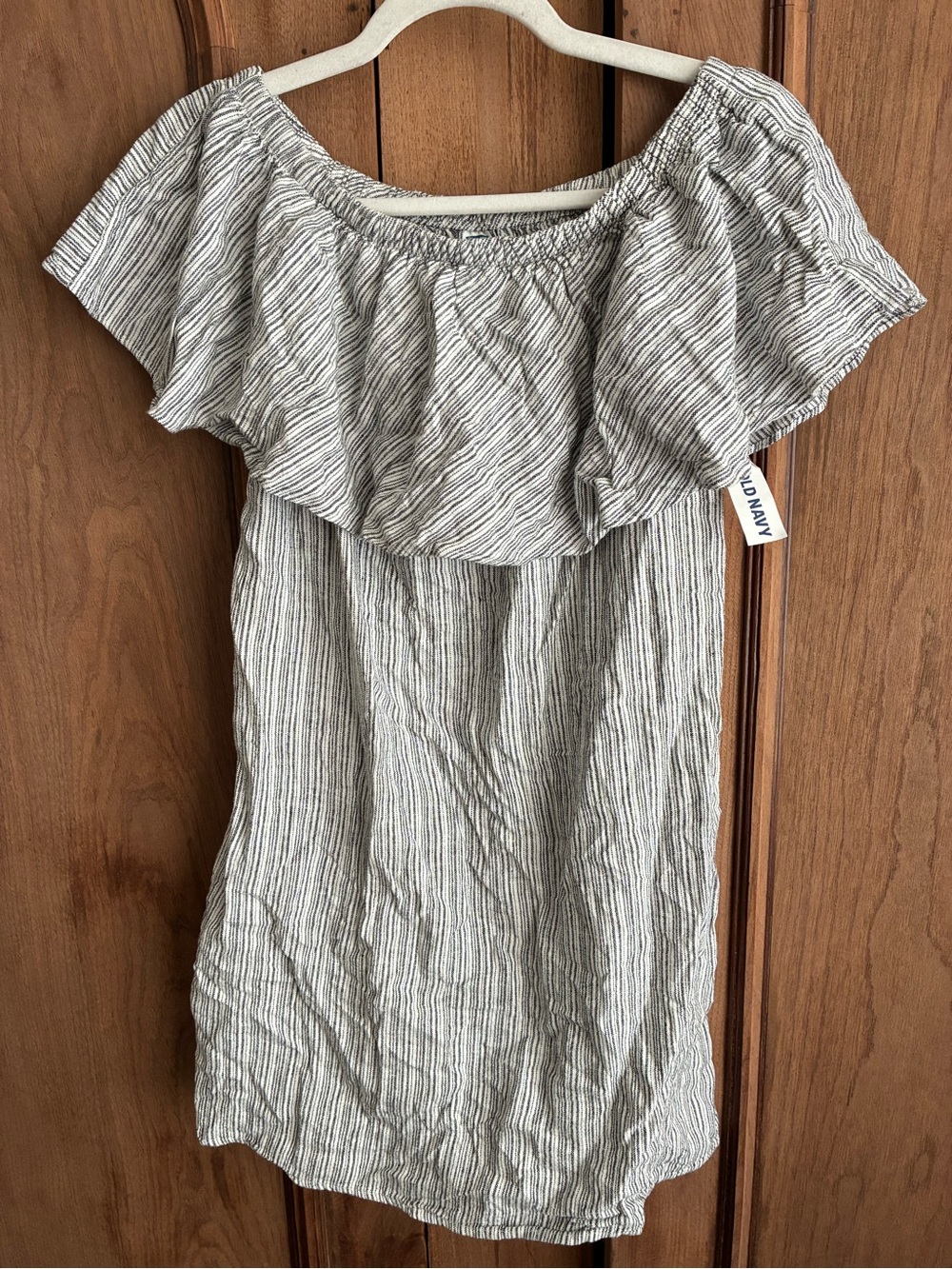 Old Navy Off the -Shoulder Striped Dress